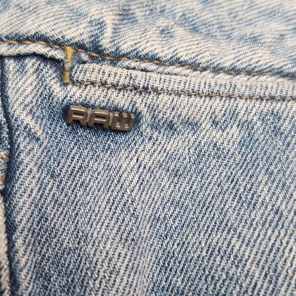 G-Star LANC 3D HIGH STRAIGHT Raw Hem Light Aged Restored 86 Crop Jeans W29 L28 - Picture 9 of 15